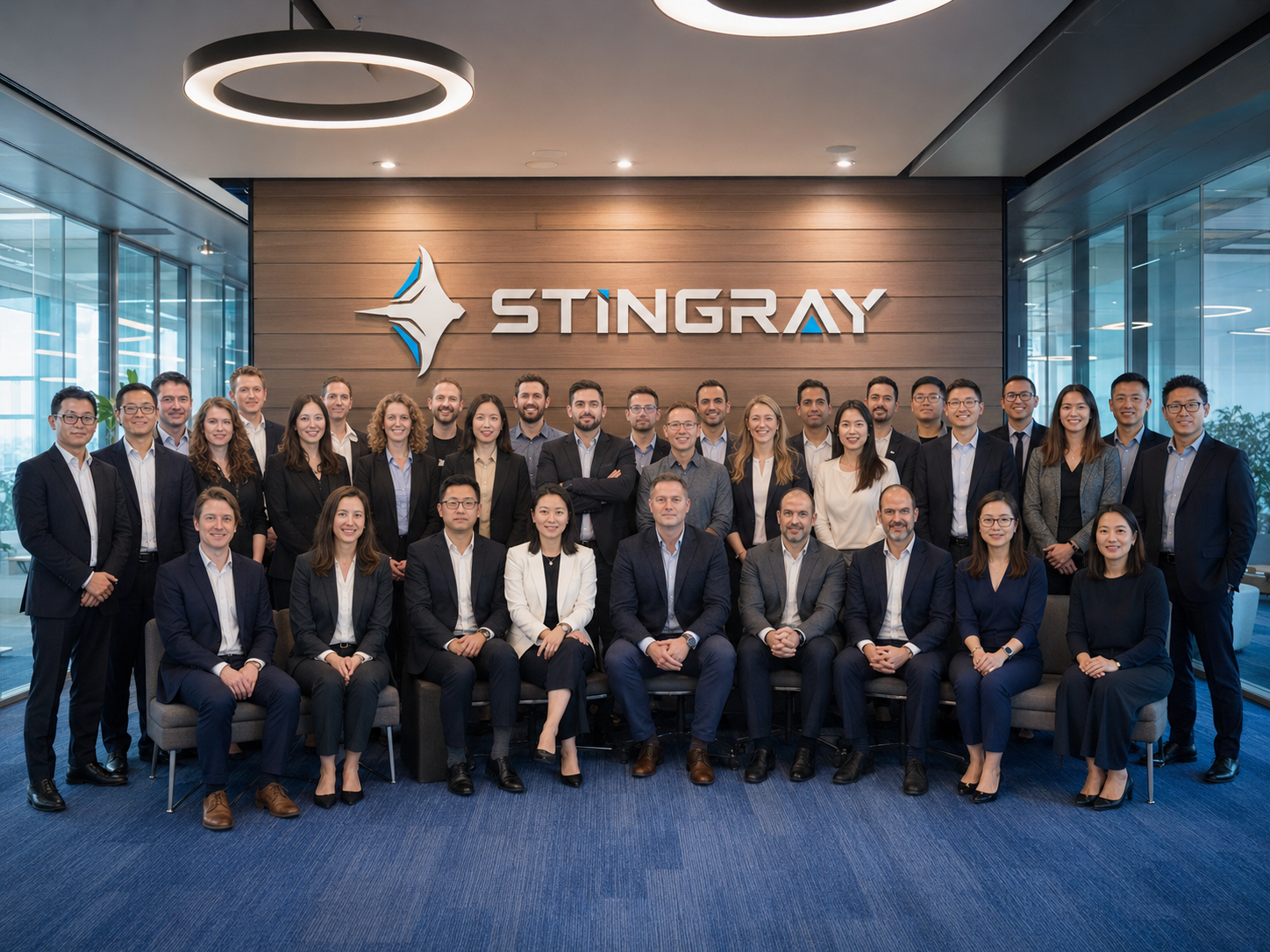 The STINGRAY team at company headquarters in Hong Kong.