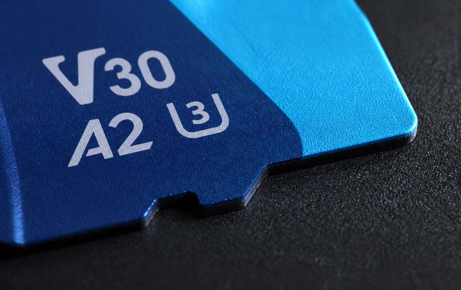 Macro detail of the printed markings on a STINGRAY memory card